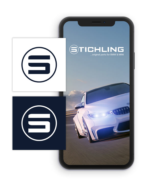 Firmenlogo Stichling in Smartphone Mockup